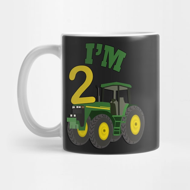 Birthday 2 Year Old Gift Cute Farm Theme Tractor Two Yr Old Cards & Gifts by tamdevo1